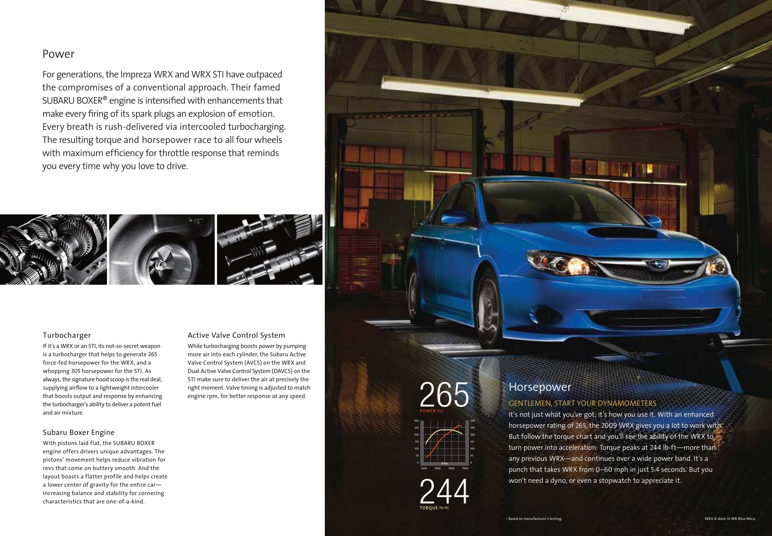 2009 Subaru Impreza WRX Brochure Page 5